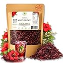 Jamaica (Hibiscus) Dried Flowers - 4 oz Loose Leaf Herbal Tea - Whole Petals & Flowers - Authentic Mexican Agua Fresca Ingredient - 100% Natural