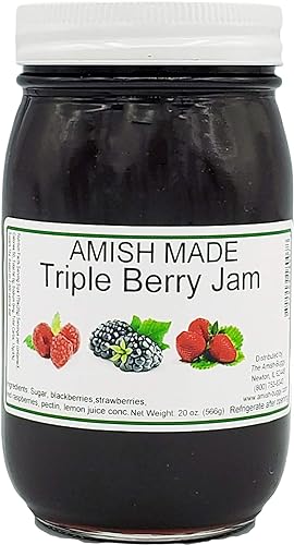 Amish Triple Berry Jam - Two 18 Oz Jars
