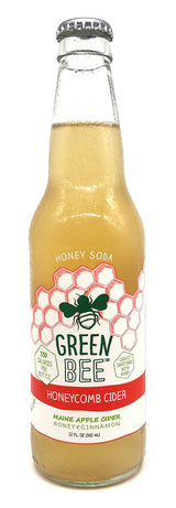 Green Bee Honey Sweetened Soda - Case of 12 (Honeycomb Cider)