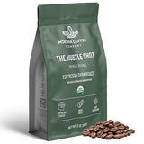 Moksha Organic Espresso Coffee Whole Beans, Premium Guatemala, Huehuetenango. Low Acid, Easy Digestion, Non-GMO. Coffee Beans Dark Roasted in Small