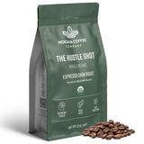 Moksha Organic Espresso Coffee Whole Beans, Premium Guatemala, Huehuetenango. Low Acid, Easy Digestion, Non-GMO. Coffee Beans Dark Roasted in Small