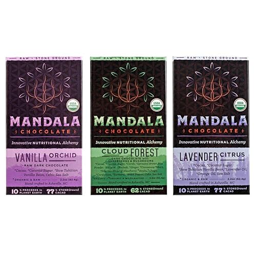 Epic Bean-to-Bar Chocolate (2.2 oz Bar) Variety Pack | Organic, Paleo, Keto, Artisan, Healthy, Vegan, Made with Adaptogens (Low-Sugar Variety, 3-pack)