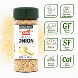 Badia Organic Minced Onion, 2 oz - Dehydrated Onion Flakes for Cooking & Seasoning - Rich, Savory Flavor