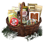 Gift Basket Village: Bountiful Holiday Harvest - Gourmet Nuts, Sweets, Jam, Candle & Ornament Set