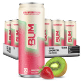 BUM Sugar-Free Energy Drink, Strawberry Kiwi, Lightly Carbonated and Gluten Free with 112mg of Natural Caffeine & Nootropics for Energy & Focus, Brain