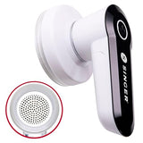 SINGER Compact Fabric Shaver and Lint Remover | Portable, Battery Operated Device with 3 Stainless Steel Blades & Detachable Lint Catcher