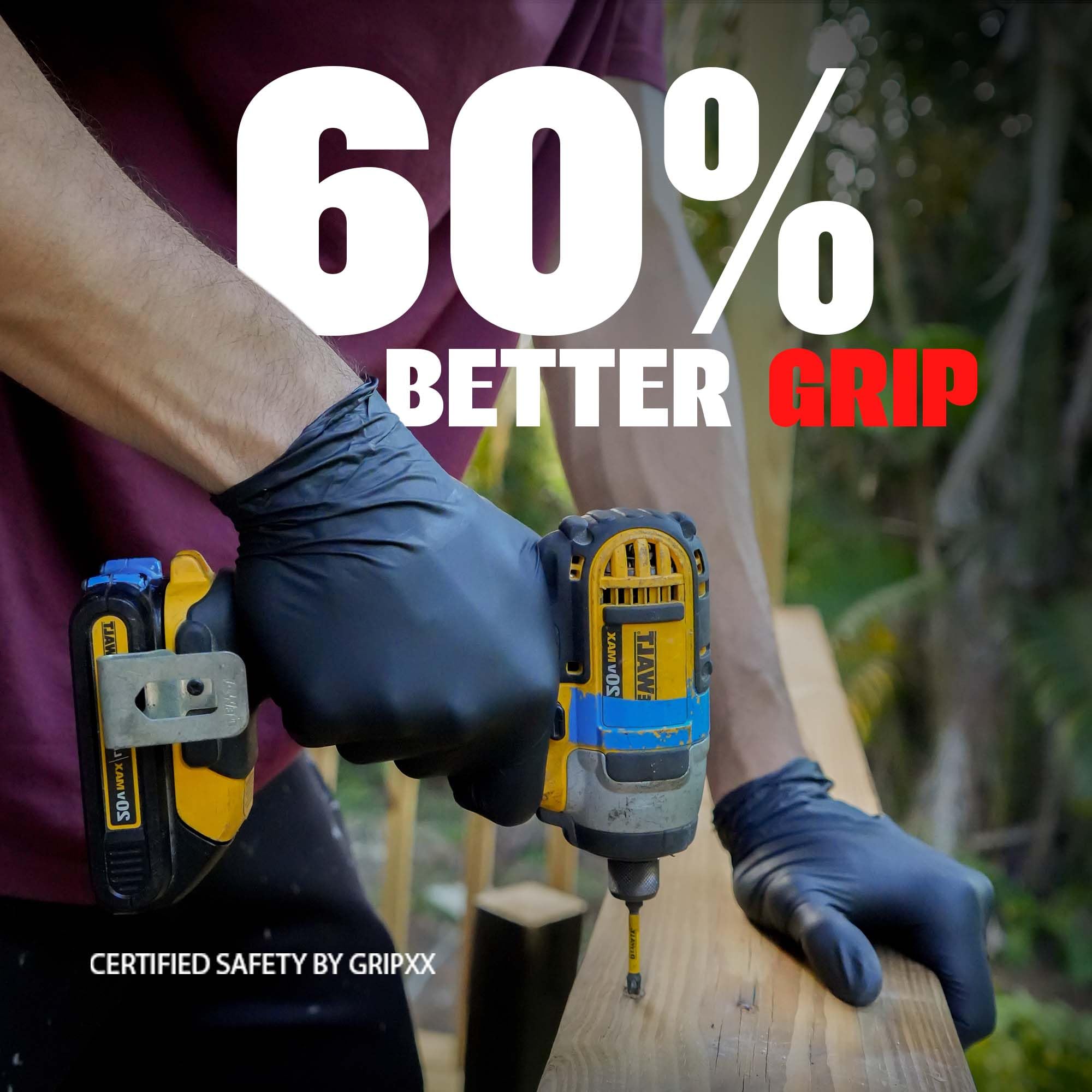 London Labs Black Nitrile Gloves Disposable Latex Free & Powder Free,4 Mil Rubber Glove, Cleaning, Cooking, Mechanic, Tattoo (200 Count, X-Large)
