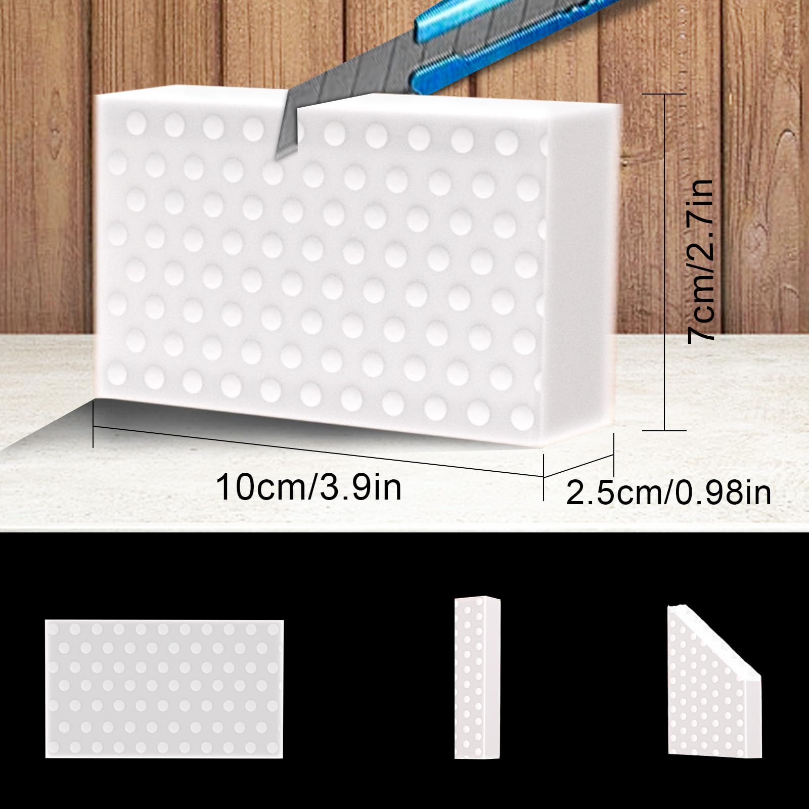 Magic Eraser Sponge for Cleaning Kitchen & Bathroom | Non Scratch Multi Purpose Cleaning Sponge for Wall, Furniture & Car | Heavy Duty Melamine Foam