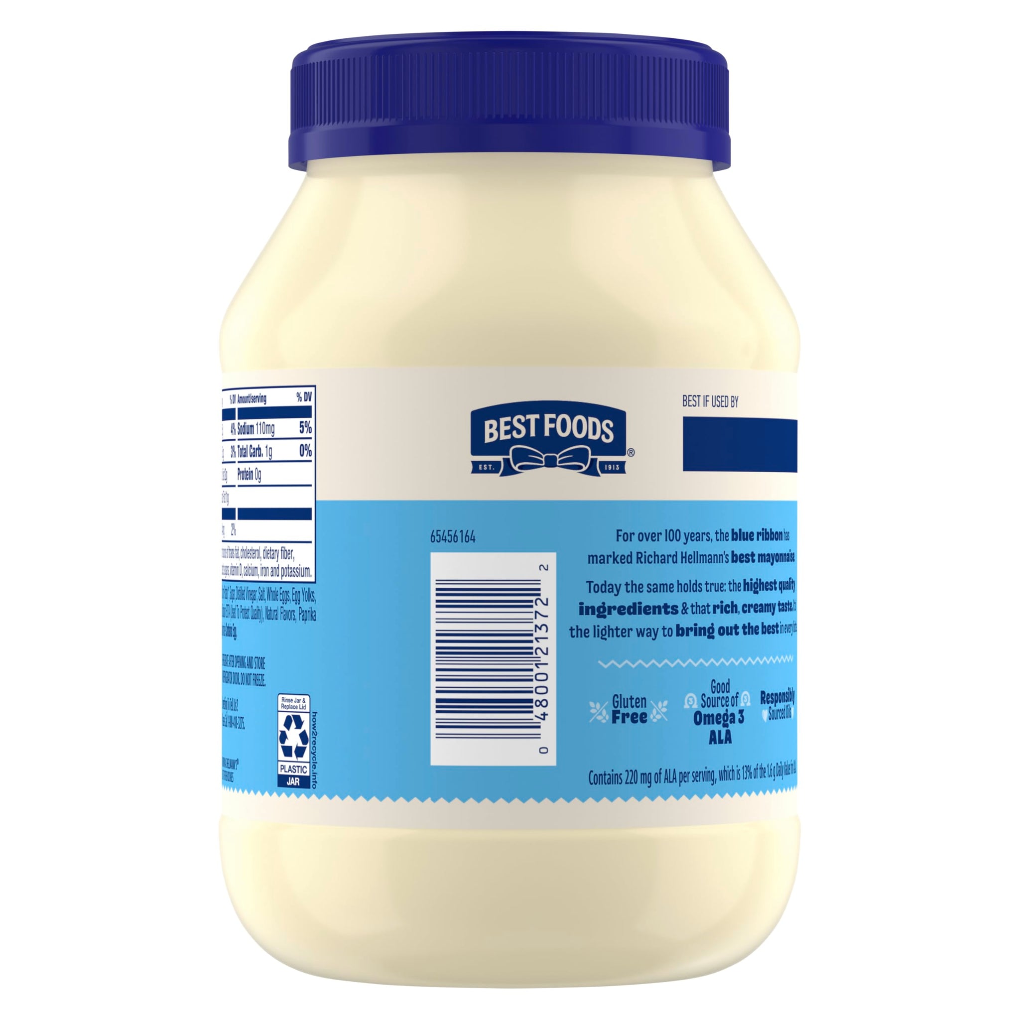 Best Foods Mayonnaise Light Mayo For A Creamy Sandwich Spread or Condiment Made With Cage-Free Eggs 30 oz