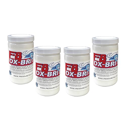 PressureTek F-8 Ox-Brite: Neutralizer and Brightener for Wood, Concrete, Vinyl Siding (4)