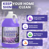 GELEAN LAVENDER Multi Purpose Cleaner & Deodorant - MADE IN USA - Concentrate Lavender cleaner - Strong Odor Floor Cleaner - Floor Cleaner Odor