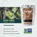 Soeos Star Anise, 4 Ounce, Star Anise Whole, Anise Seeds for Baking and Tea, NON-GMO Verified