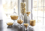 Color It Candy Shimmer Gold 1 inch Gumballs 14 Ounce Stand Up Bag - Perfect For Table Centerpieces, Weddings, Birthdays, Candy Buffets, & Party