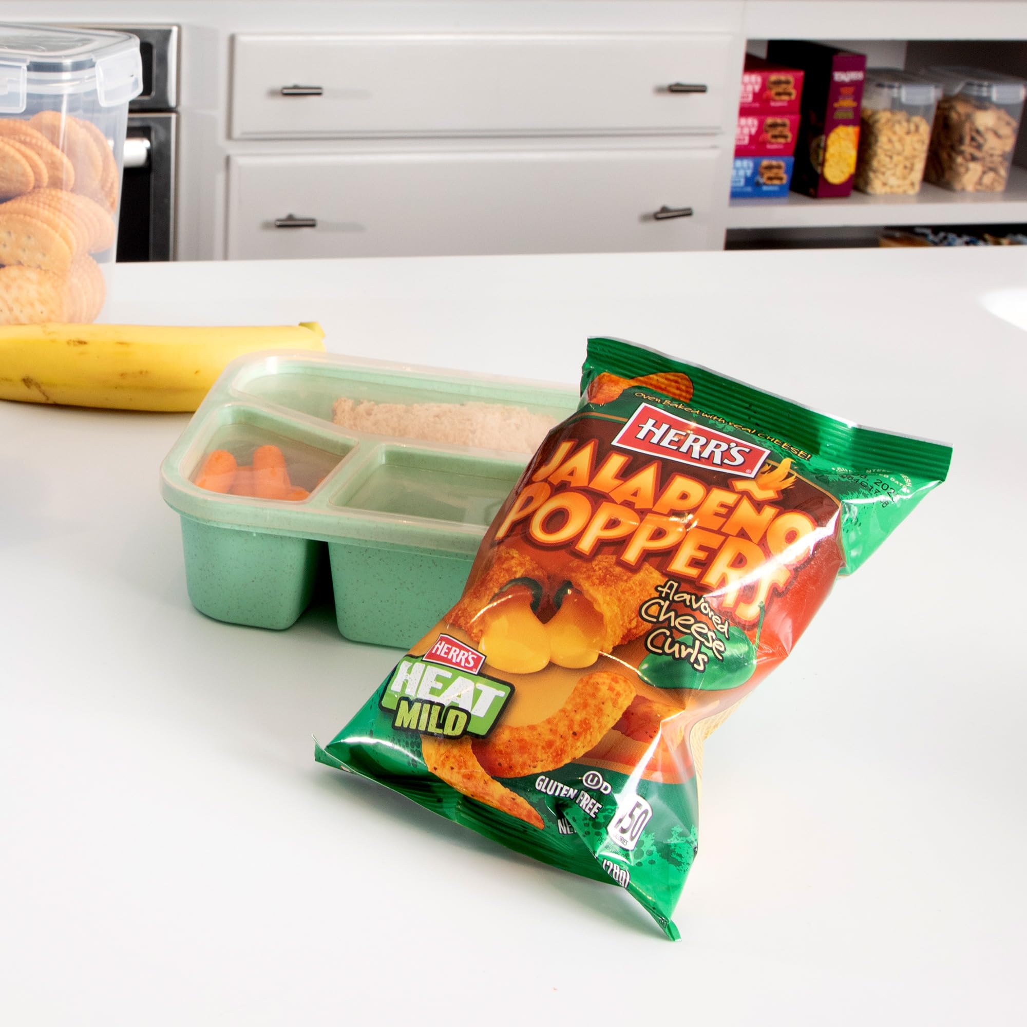 Herr's Jalapeño Poppers Flavored Cheese Curls - Made with Cheddar Cheese - 6 Ounce (Pack of 12) Great for Bold Flavor Fans