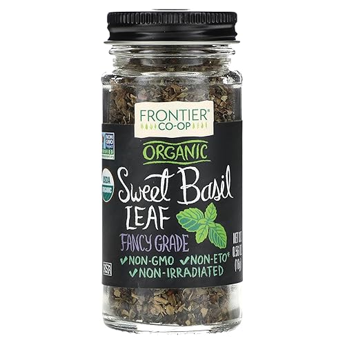 Frontier Organic Sweet Basil Spice - Leaf Flakes - 0.56 Ounces