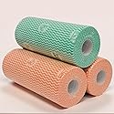 Lazy Cleaning Cloths, Disposable Microfiber Cloths, Reusable Dish Rags, Dry/Wet Use for Dishware, Countertops, Stove, Camping, RVs, Tearable Roll