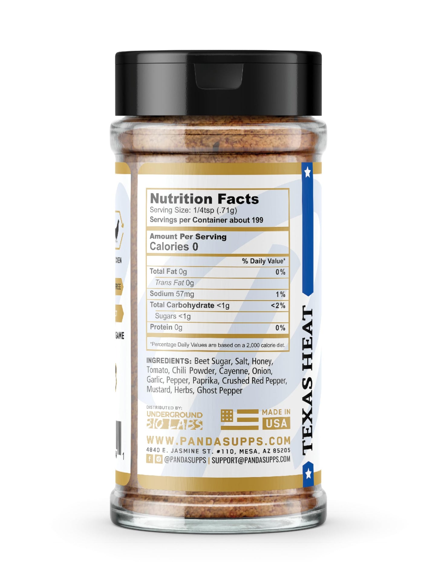Underground Bio Labs | Prep By Jefe Premium Seasoning | Low Sugar/Sodium | MSG/Gluten Free | 13 Mouthwatering Flavors (5oz) (Texas Heat)