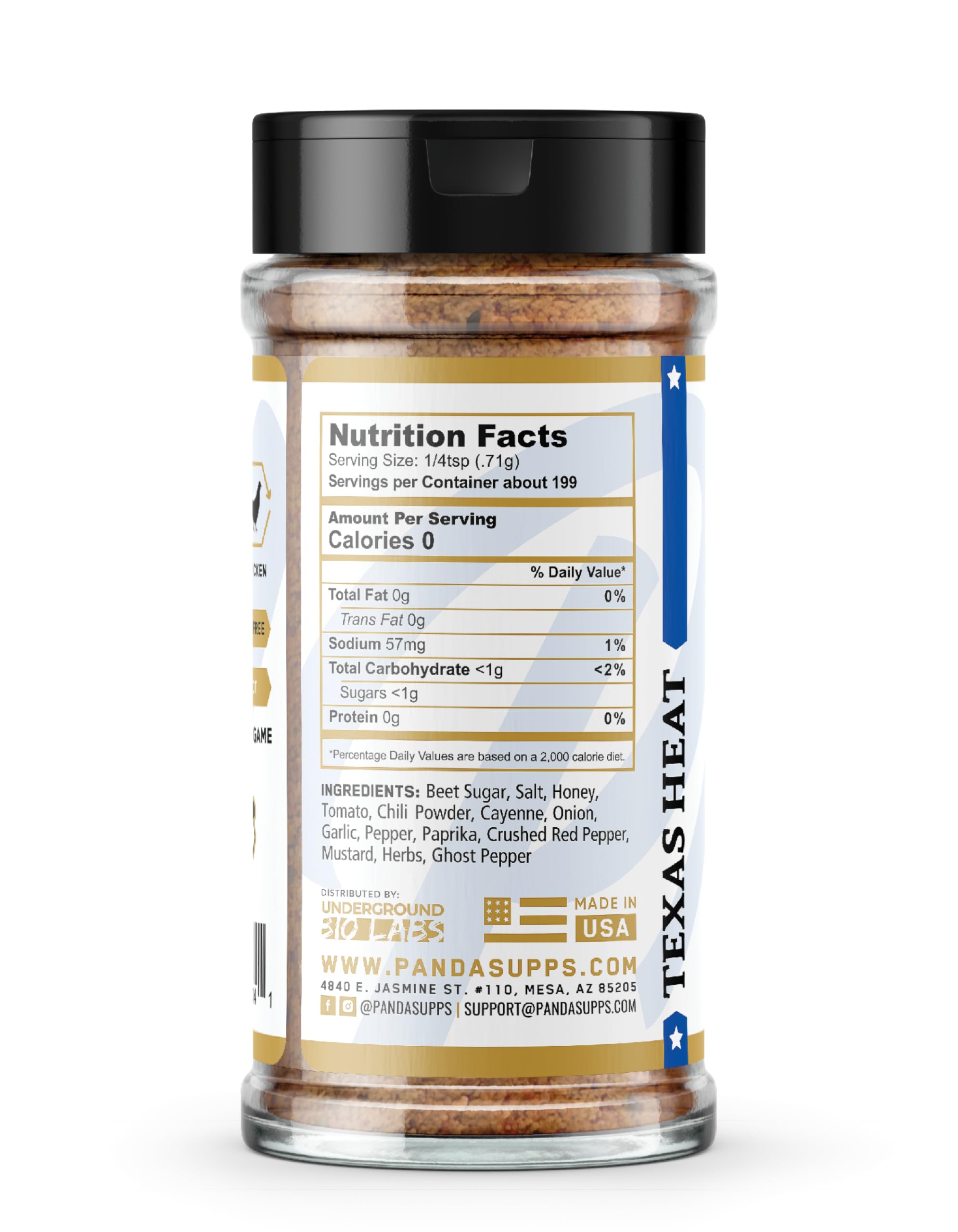 Underground Bio Labs | Prep By Jefe Premium Seasoning | Low Sugar/Sodium | MSG/Gluten Free | 13 Mouthwatering Flavors (5oz) (Texas Heat)