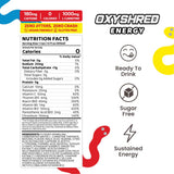 EHP Labs OxyShred Healthy Energy Drink - Zero Sugar Energy Drinks with Amino Acids, Green Tea Extract, Vitamin C & L Carnitine - Zero Carbs, Zero