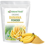 Z Natural Foods Organic Banana Powder, Fiber Supplement for Glowing Skin and Enhanced Immunity, Great in Juice, Smoothies, and Recipes, Non-GMO