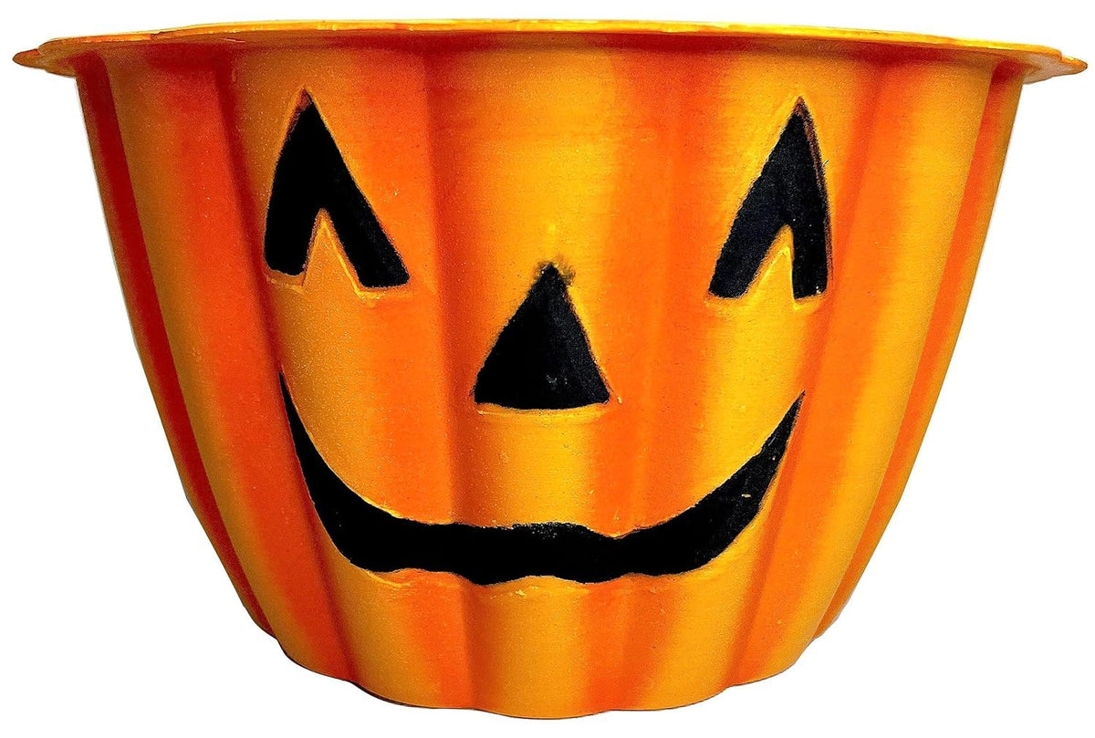 Halloween Pumpkin Gift Basket - Assorted Candy, Chocolates, Cookies & Snacks - Customizable Gift for Kids, Adults, Family, or Office (10" Plastic
