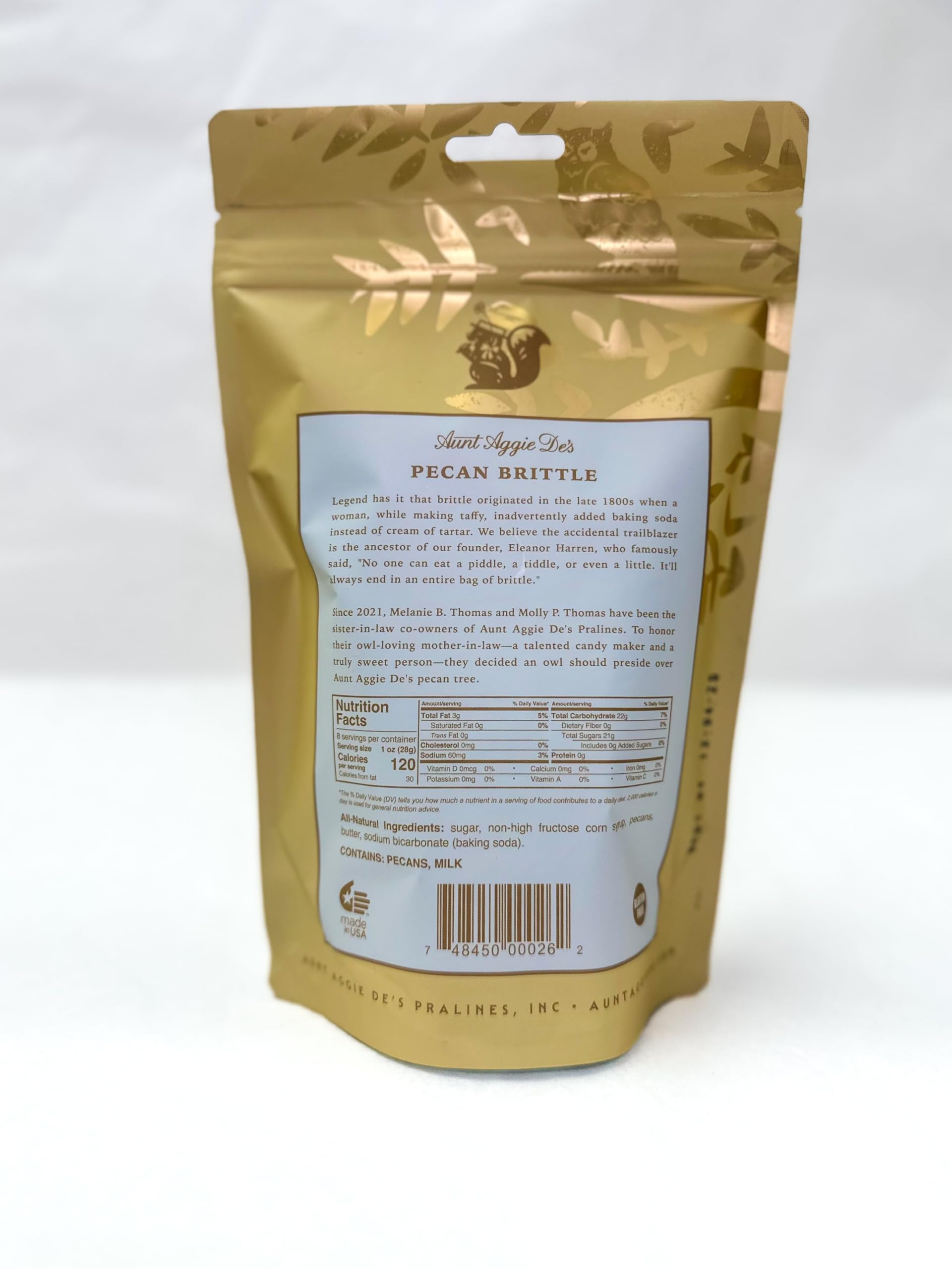 Aunt Aggie De's Pecan Brittle 2 pack
