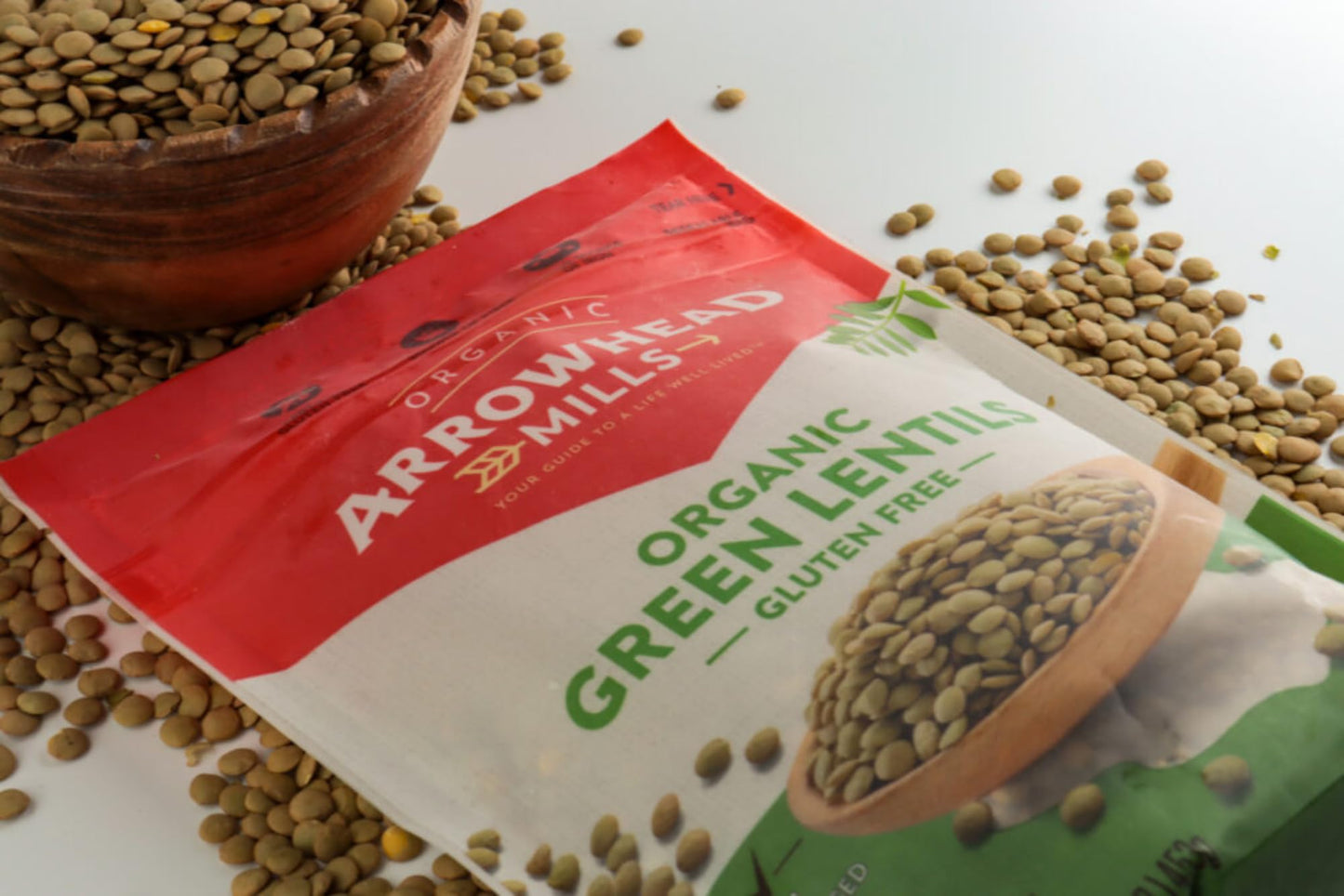 Arrowhead Mills Organic Green Lentils, 16 oz Bag