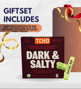 Bar Choc Dark And Salty, 2.5 OZ Bundle with Plastic Bag Clip - Rich Chocolate with Salty Crunch for Snacking and Resealable Bag Clip for Freshness