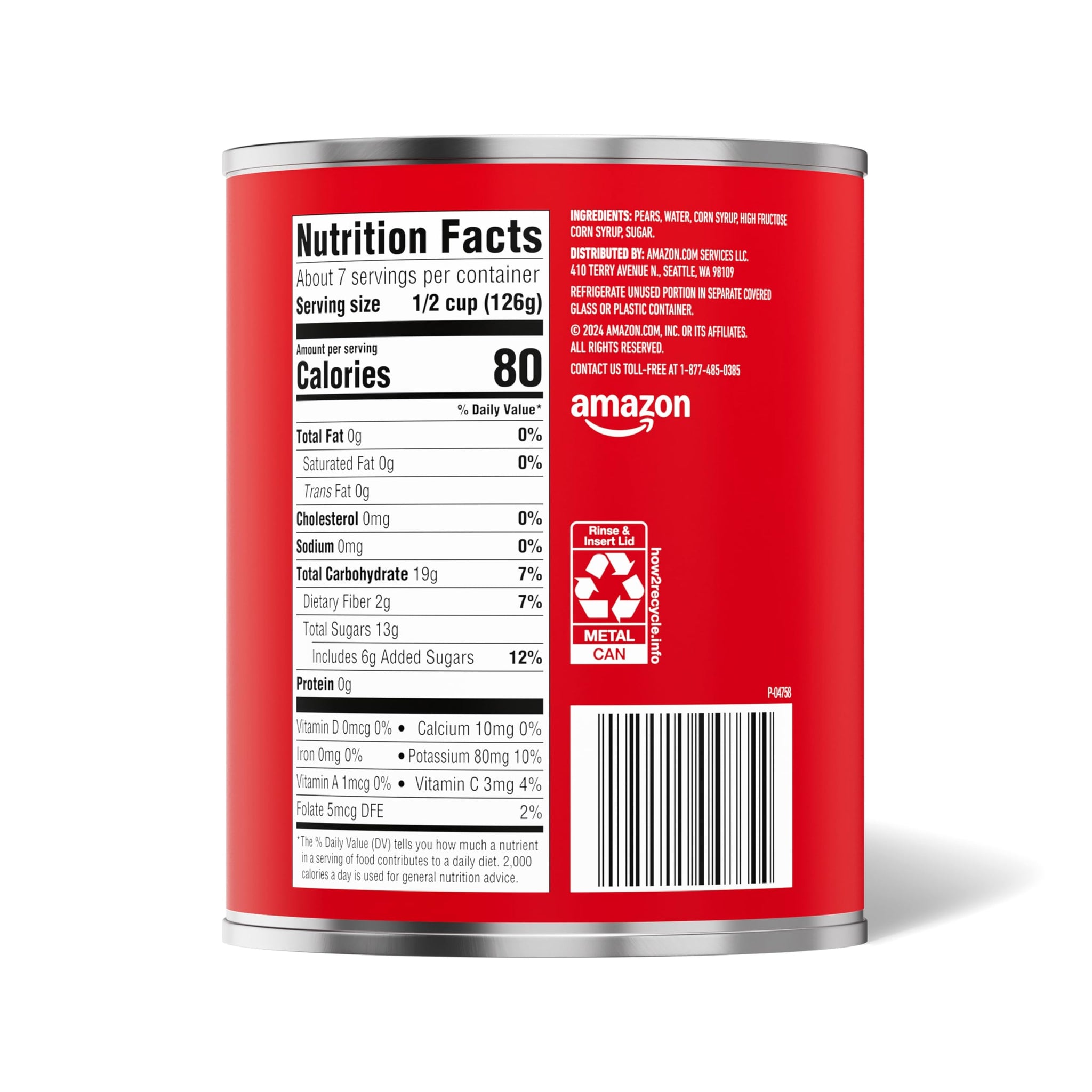 Amazon Saver, Pear Pieces in Light Syrup, 29 Oz