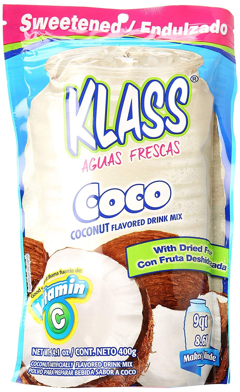 Drink Mix, Coconut (Pack of 4).