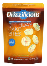 Drizzilicious Birthday Cake Bites Mini Rice Cakes, 4 OZ