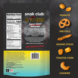 Snak Club x Hot Ones Smoky Sweet Snack Mix, Spicy Snacks with Peanuts, Pretzels, Sesame Sticks, Toasted Corn & Cashews, Inspired by Hot Ones Hot