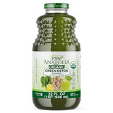 Pure Anatolia Organic Green Juice Detox Blend 32 fl oz - Cold Pressed Vegetable & Fruit Drink with Spinach, Apple, Ginger, Lemon - Fresh Pressed