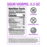 Rotten Sour Gummy Worms - Low Sugar, Low Calorie, 7g Gut-Friendly Prebiotic Fiber and 3g Protein, Gluten Free Candy - 5.3 oz Share Pack