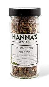 Hanna's Pickling Spice, Spice Blend, Premium Quality, 4 fl oz Glass Jar