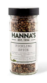 Hanna's Pickling Spice, Spice Blend, Premium Quality, 4 fl oz Glass Jar