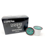 Dope Coffee Tanzania Peaberry, Single-Serve Pods, Dark Roast, Arabica Coffee, 12 Count