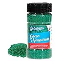 Bakerpan Green Nonpareils Sprinkles - 7 Ounces Green Sprinkles for Cake Decorating, Edible Nonpareils for Cupcakes, Ice Cream & Cookies (Made in USA)