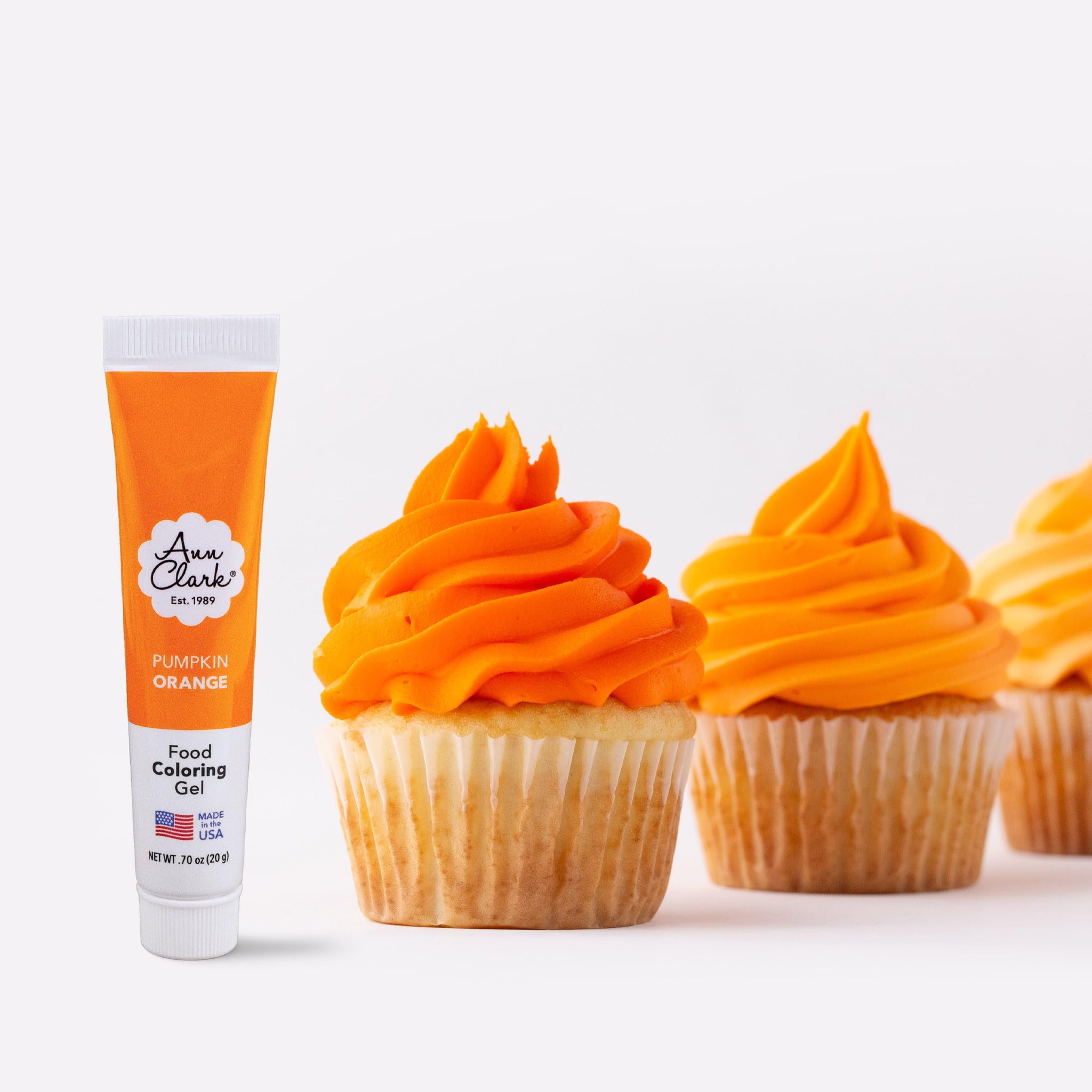Ann Clark Pumpkin Orange Food Coloring Gel .70 oz. Professional Grade Made in USA