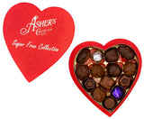 Asher's Chocolates, Sugar Free Chocolate Heart Shaped Assortment, Diabetic Friendly Chocolate, Small Batches of Kosher Chocolate, Giftable Design