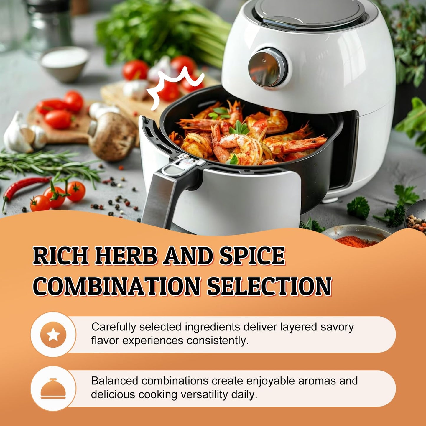 52USA Air Fryer Seasoning Blends Gift Set, 4 Pack Assorted Cooking Spices-Fries Potatoes, Pizza, Roast Veggies, Chicken BBQ Seasoning Mix, Purpose Dry
