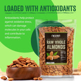 Raw California Almonds 16 oz (1 lb) | Natural | Whole | Batch Tested Gluten & Peanut Free | No PPO | Non-GMO | No Herbicide | Healthy Protein boost |