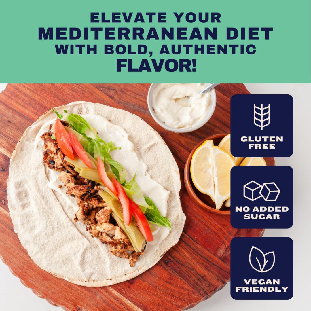 Beituti Garlic Shawarma Marinade - No Seed Oils, Gluten Free, No Added Sugar, Whole 30 Compliant & Vegan Friendly - For Pita Wraps, Rice Bowls