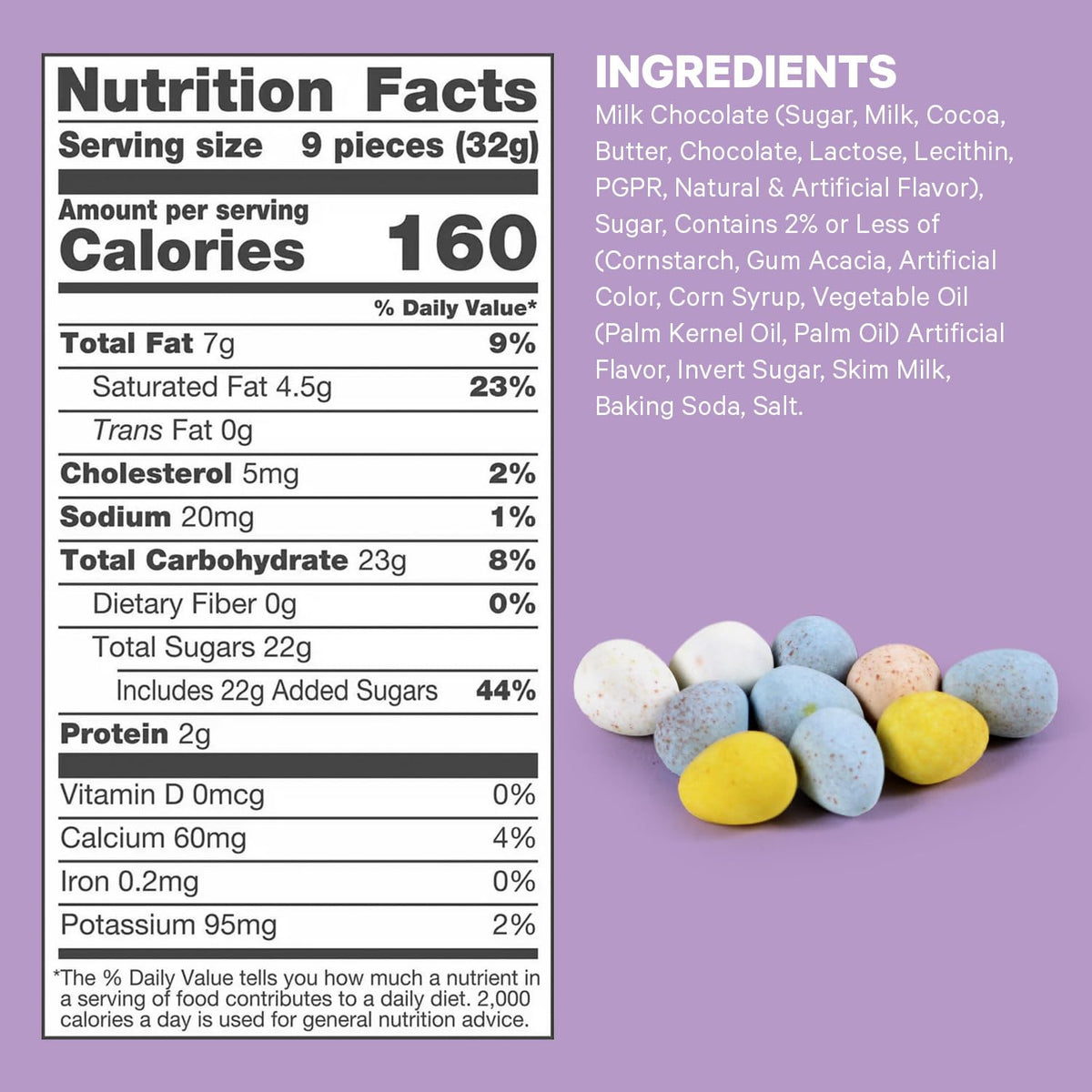 Mini Eggs Chocolate Candy, Candy Coated Milk Chocolate Eggs, 26.5 oz