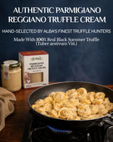 TartufLanghe Parmigiano Reggiano Black Truffle Cream Sauce - Authentic Italian Truffle Sauce for Pasta with Cheese, Gourmet Cooking Cream, Gluten Free