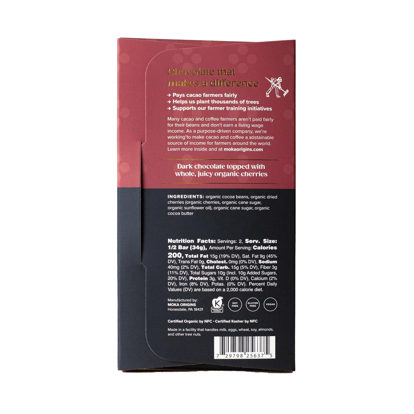 Moka Origins Organic Chocolate Bar Pack - Bean-to-Bar, Direct & Fair Trade, Small-Batch, Ethically Sourced, Gourmet, Artisan Craft Chocolate (12-Pack