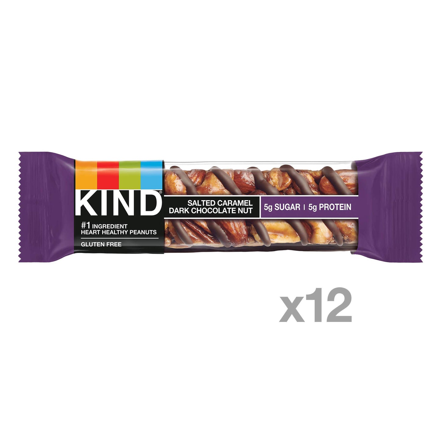 KIND Bars, Salted Caramel & Dark Chocolate Nut, Gluten Free, 48 Count