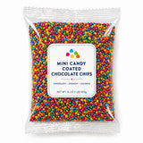 Mini Candy-Coated Chocolate Chips - Rainbow Chocolate Bits - Colorful Candy Shell Chocolate Drops - Bulk Candy for Baking, Toppings & Parties (1 lb)