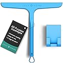 JULY HOME Premium All-Purpose Silicone Squeegee 11 inch, Stainless Steel Core, Shower Accessories - Bathroom Cleaner for Mirror, Car, Window, Tile