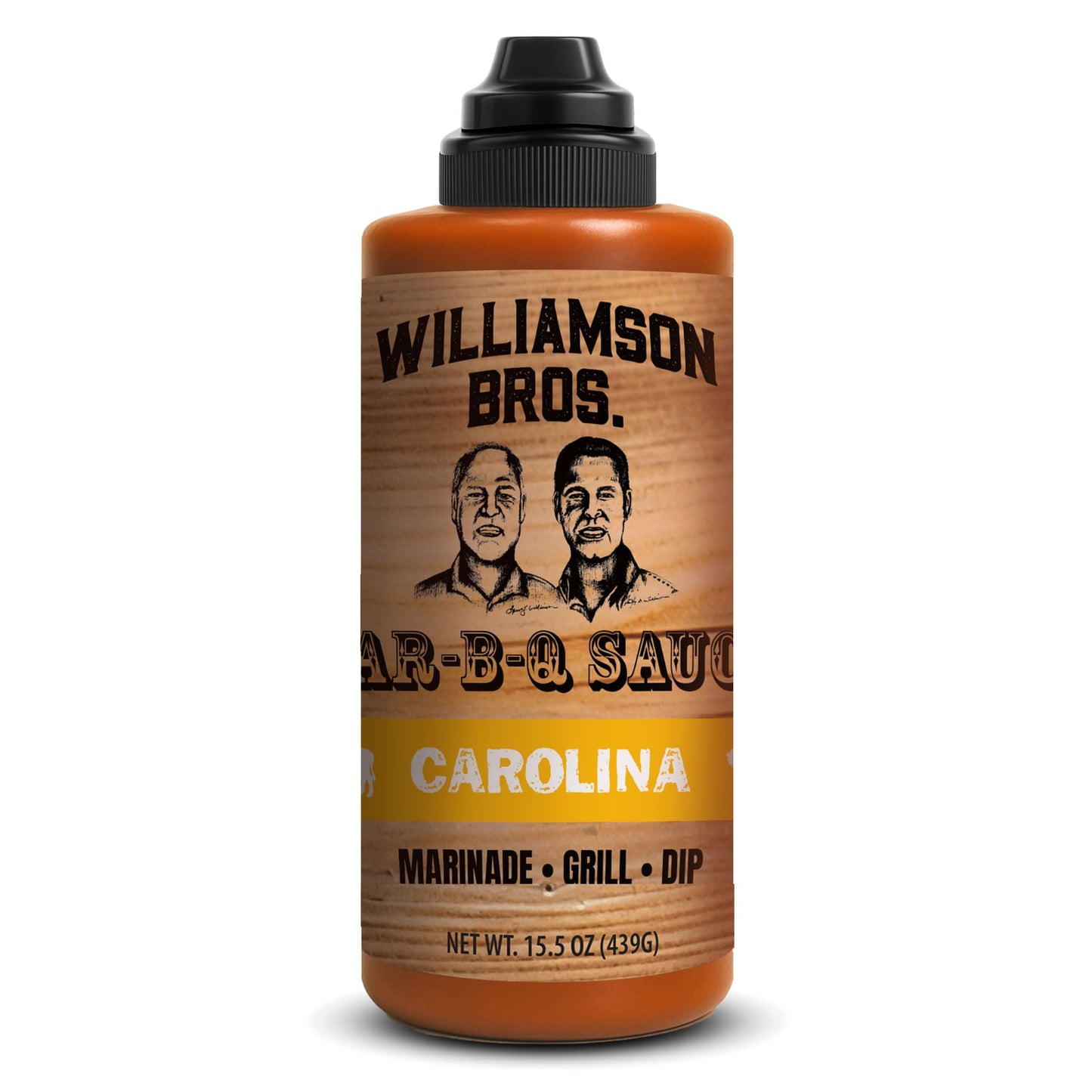 Williamson Bros - Classic Carolina BBQ Sauce | Mustard Barbeque Fusion, Gluten-Free, No High Fructose Corn Syrup, 15.5 oz